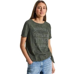 T-shirt met print en decoratie, cool kaki, S