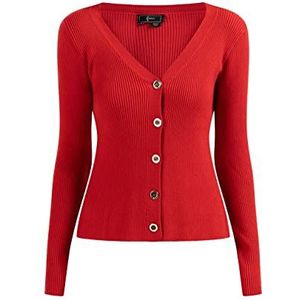 caspio Gebreid damesvest 11025470-CA06, rood, XL/XXL, rood, XL/XXL