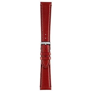 Morellato Unisex horlogeband, MANUFATTI collectie, mod. Ligabue, gemaakt van echt lamsleer - A01X3495006, Rood, 14 mm, Riem.