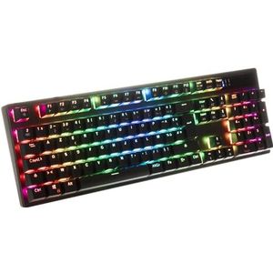 Onlan – CA-240 – uitgebreid gamer-toetsenbord – 105 toetsen – mechanische switch rood – anti-ghosting complete N-Key Rollover – RGB-achtergrondverlichting – gevlochten USB-kabel