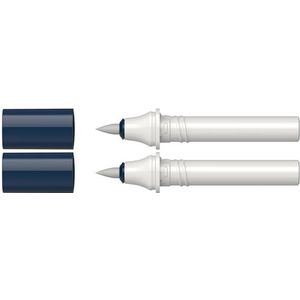 Schneider 040 Paint-It Twinmarker cartridges (Brush Tip - kwast, kleurintensieve inkt op waterbasis, voor gebruik op papier, 95% gerecyclede kunststof) grijs 005