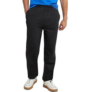 Hanes Men's EcoSmart Open Leg Fleece Pant with Pockets, Black, 2X