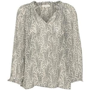 Blouse met lange mouwen Relaxed fit French Oak Paisley Print white black