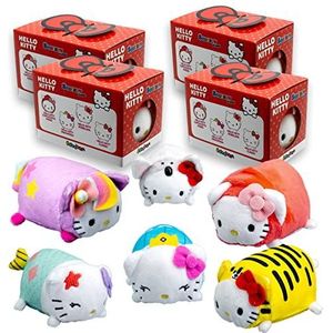 Sbabam, Hello Kitty Plush, spelletjes voor kinderen, kinderspeelgoed, zacht, kleurrijk, klein, verzamelbaar, speelgoed voor kinderen, cadeau voor kinderen, 4 stuks