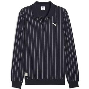 PUMA - Sweater met Hemdskraag - Blauw - Katoen