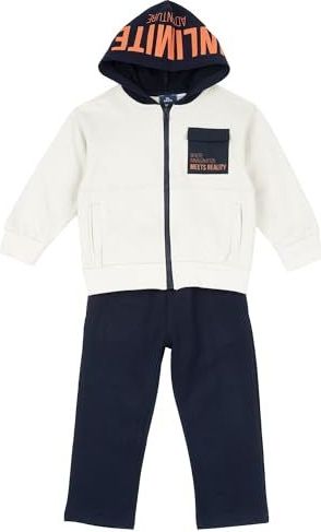 Chicco Tweedelig trainingspak voor jongens, Natuurlijk medium, 9 Maanden