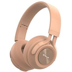 TELLUR Feel Bluetooth over-ear, BT v5.3, tot 15 uur, USB C hoofdtelefoon met microfoon, draadloze hoofdtelefoon, uitstekende bas, zacht en licht ontwerp, opvouwbaar (roze)