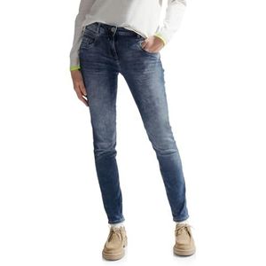 Cecil Skinny jeansbroek voor dames, Mid Blue Used Wash, 31W x 28L