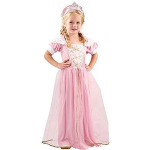 Boland 10102940 Darling Princess, kinderkostuum, jurk met tule en tiara, prinses, koningin, verkleedpartij, carnaval, themafeest, Halloween,Roze