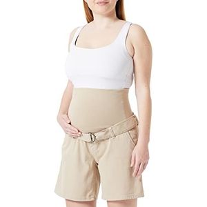 Noppies Maternity Brooklyn Over The Belly Shorts, White Pepper-P427, XL, Witte Pepper - P427, 42