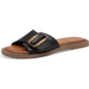 Muiltjes - Effen - Imitatieleer - Gevoerd - Platte Hak