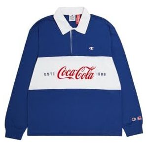 Champion X Coca Cola poloshirt L/S lange mouwen heren, blauw (College), S