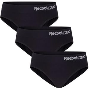 Reebok Damen Raina Damenunterwäsche (3er Pack), Zwart/Wit/Grijs Marl, XS