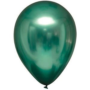 Amscan 9908428-100 latex ballonnen Decorator Satin Luxe Emerald, diameter 12 cm, luchtballon, metallic, decoratie, verjaardag, themafeest, bedrijfsevenement