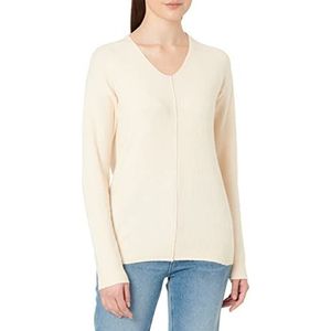 TOM TAILOR Dames Basic trui met V-hals 1033640, 28130 - Soft Buttercream, 3XL