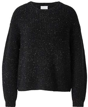 comma - Gebreide Trui - Glittergaren - Cropped - Ronde Halslijn
