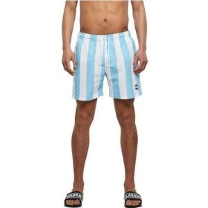 Urban Classics heren Onderbroeken Zwemshort met patroon,Balticbluebarstripe,XXL