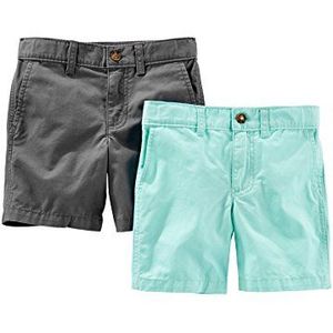 Simple Joys by Carter's Jongens Shorts (set van 2), grijs/mintgroen, 3 Jaar