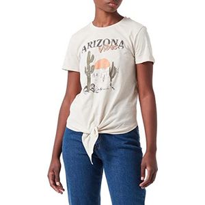 ONLY Vrouwen Onlkarina S/S Desert Knot Top Box JRS T-Shirt, Puimsteen steen/:Arizona, XS