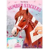 Depesche 12486 Miss Melody Number Sticker - Stickerboek met 16 pagina's voor het ontwerpen van paardenmotieven op nummer, inclusief 8 stickervellen