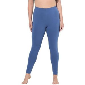 Ulla Popken Dames grote maten grote maten plus size leggings, skinny, elastische tailleband, Oeko-Tex, Helder zeilblauw, 50W / 32L