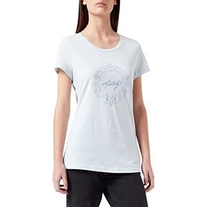 MUSTANG Alexia C Print T-shirt voor dames, Ballad Blue 5022, XS