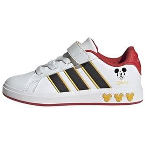 adidas uniseks-kind ADIDAS DISNEY MICKEY MOUSE GRAND COURT SHOES KIDS, Cloud White/Core Black/Bold Gold, 34 EU