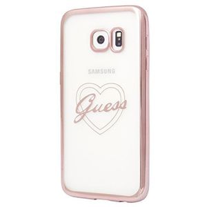 Guess GUHCS7ETRHRG Signature Heart TPU Hard Case voor Samsung Galaxy S7 Edge rose goud