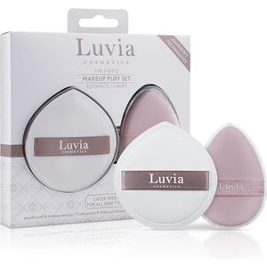 Duopuff Kit Elegance/Candy - Luvia Cosmetics the Puffys, Powder Puff en cosmetische spons in set, dubbelzijdige make-up puff, professionele poederkwasten voor vloeibare en poedertexturen