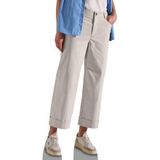 Street One - Twill Broek - Beige - Dames - High Waist - Rechte Pijpen