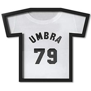 Umbra Jerseyframe met T-frame - fotolijst voor t-shirts en truien voor kinderen en kleine volwassenen, klein, zwart