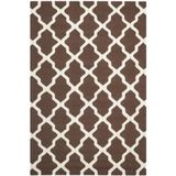 Safavieh Ava getextureerd gebied tapijt, handgetuft wol tapijt in donkerbruin/ivoor, 121 X 182 cm