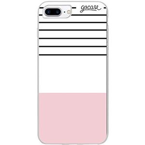 Gocase Tricolour Stripes hoes | compatibel met iPhone 7 Plus | transparant met opdruk | siliconen doorzichtige TPU beschermhoes krasbestendig telefoonhoes | driekleurige strepen