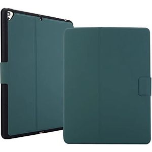 Beschermhoes voor iPad 9,7 inch met penhouder, lakleer beschermhoes met heractivering en uitschakelen (groen)