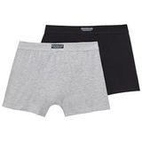 Abanderado Ocean Fashion Mpks Open Boxershorts voor heren (set van 2), Vigoré-grijs/zwart, XXL