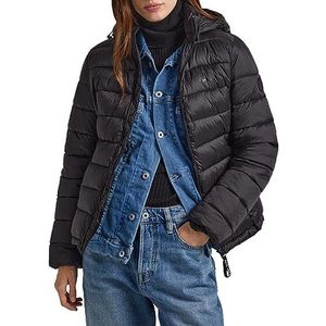 Pepe Jeans Maddie Short Puffer Jacket voor dames, Zwart (zwart), M