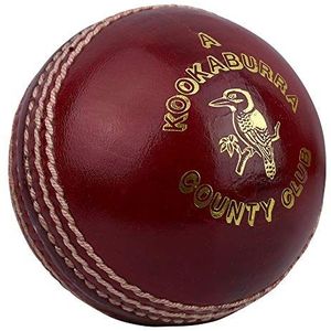 Kookaburra County Club Cricket Ball, Rood, Dames