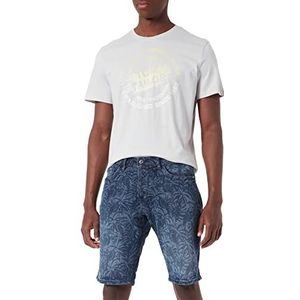 TOM TAILOR Uomini Jeans bermuda shorts 1029767, 29756 - Dark Blue Tropical Lazer Denim, 36