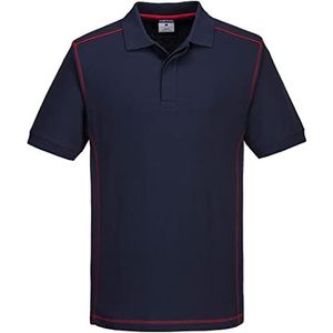 Portwest Poloshirt, Marine/Rood, XL