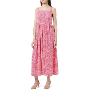 EYOTA Maxi-jurk voor dames, met allover-print, roze/wit, M