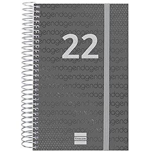 Finocam - Kalender 2022, 1 dag, van januari 2022 tot december 2022 (12 maanden) E5 – 117 x 181 mm, spiraalbinding jaar zwart catalaans