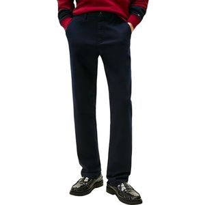 Tommy Hilfiger Heren Denton geborsteld keperstof Chino MW0MW41529 Chino, blauw, 36W/30L, Blauw (Woestijnhemel), 36W / 30L