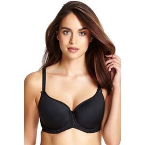 Panache Women's Cari Underwire Spacer T-Shirt Bra | Black 30E | Lightweight, Breathable Foam, Support Fit for Larger Busts