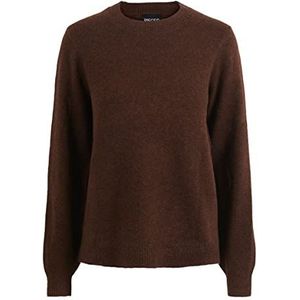 PIECES Dames PCJANita LS O-hals Wool Knit NOOS BC pullover, Chicory Coffee, M
