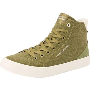 Tommy Hilfiger Heren Th Hi Vulc Zomer CVS Fm0fm05076 Vulcanized Sneaker, Groene puree groen, 45 EU