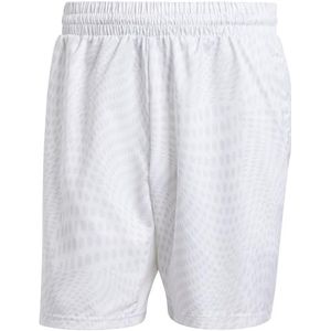 adidas Heren CLUB GRAPHIC TENNIS SHORTS, white/dash grey, XS