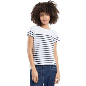 Armor-lux Dames Marinier Etel Héritage Dames T-shirt, Veelkleurig (Bi9 Wit/Rich Navy Bi9), 44
