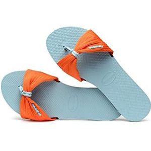 Havaianas You Saint Tropez Basic platte sandaal voor dames, blauw-blauw water, 35/36 EU