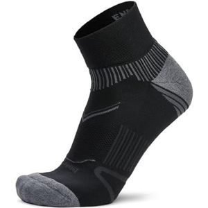 Balega Enduro Arch Support Performance Quarter Athletic hardloopsokken voor dames en heren (1 paar) - dempend, ademend, vochtafvoerend, naadloze teen, ergonomische pasvorm - zwart, groot (UK maat 9-11