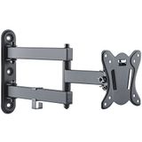 PureMounts FM12-100 muurbeugel voor tv-toestellen met 33-69cm (13-27""), VESA: 100x100, kantelbaar: 3°/-12°, draaibaar: +/-90°, afstand tot muur: 65-408mm, draagvermogen max: 25kg, zwart